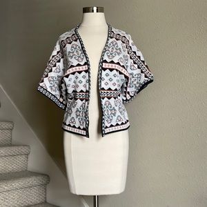 Atmosphere Sz M Aztec Pattern Open Front Dolman Geometric Cardigan